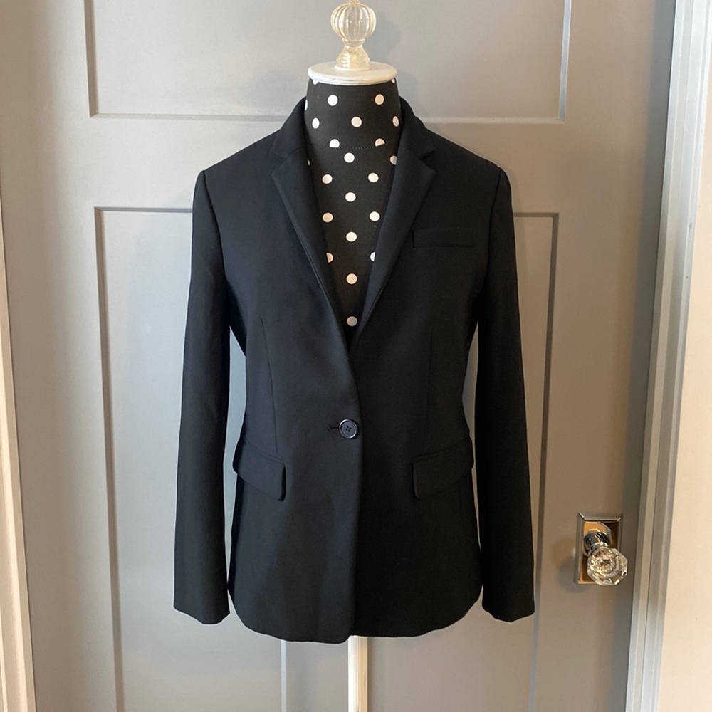 J. Crew black regent suit jacket in size 4 petite